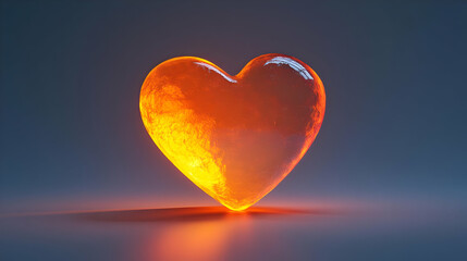 Fototapeta premium 3D Isolated Glowing Heart Icon Symbolizing Compassion and Equality for Human Rights Day - Modern Vector Design for Infographics