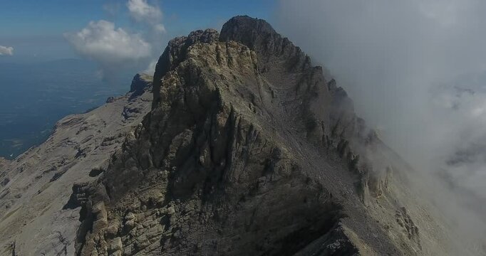 Approaching the top of Mount Olympus in Greece