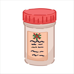 Antiviral pills in bottle on white background