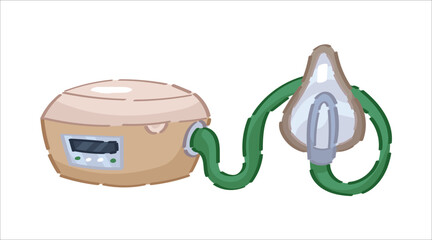 Obraz premium Nebulizer with mask on white background