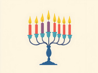 Elegant Flat Silver Background with Subtle Hanukkah Menorah Outline for Versatile Promotion - Minimalist Design with Ample Copy Space