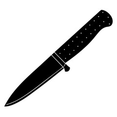 knife silhouette vector illustration on white background