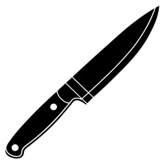 knife silhouette vector illustration on white background