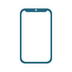 smartphone device technology icon illustration design graphic flat style blue color.  mobile phone interface design illustration symbol