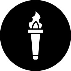 Flame Torch Icon Design