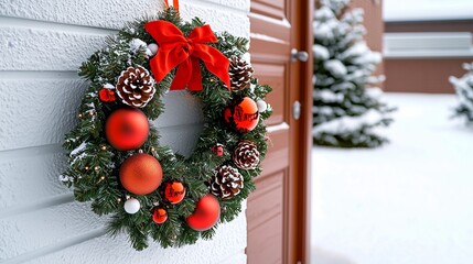 Beautifully Decorated Christmas Wreath for Holiday Cheer