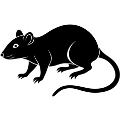 silhouette of a mouse