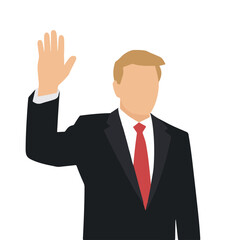 vector illustration of a bearded man