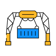 loading container wholesale line icon vector. loading container wholesale sign. isolated symbol illustration