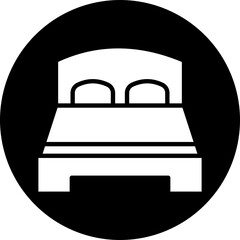 Double Bed Icon Design