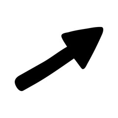 Hand drawn doodle arrows silhouette for business infographic