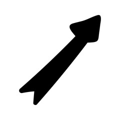 Hand drawn doodle arrows silhouette for business infographic