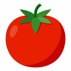 red tomato isolated on white