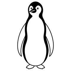 penguin on white