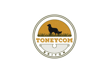 Logo badge collection Dog logo in vintage retro style
