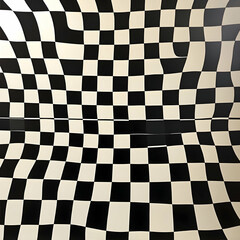 Fototapeta premium black and white checkered background