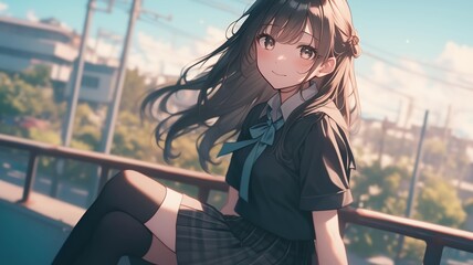 アニメ調の日本人美少女の様々なシーン_表情