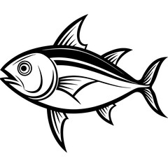 Red snapper isolated vector illustration. Fishing logo of red snapper. Fishing emlem for company or sport club. Marine theme background.