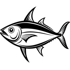 Red snapper isolated vector illustration. Fishing logo of red snapper. Fishing emlem for company or sport club. Marine theme background.