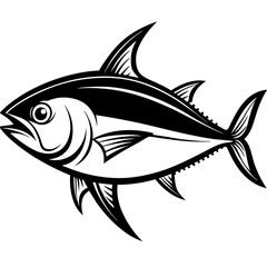 Red snapper isolated vector illustration. Fishing logo of red snapper. Fishing emlem for company or sport club. Marine theme background.