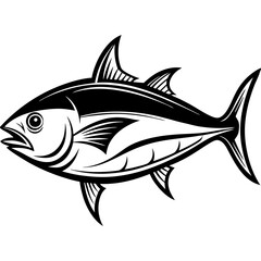 Red snapper isolated vector illustration. Fishing logo of red snapper. Fishing emlem for company or sport club. Marine theme background.