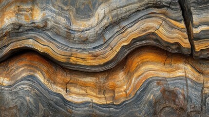 Obraz premium Erosion forming intricate patterns in rock, with layers exposed from years of wear