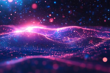 Creative network and world hologram background, Generative AI