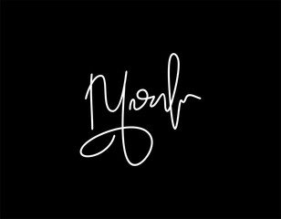 M letter calligraphic Minimal monogram emblem style vector logo