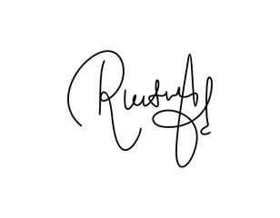 R letter calligraphic Minimal monogram emblem style vector logo