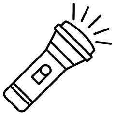 Flashlight outline icon 