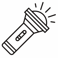 Flashlight outline icon 
