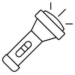 Flashlight outline icon 