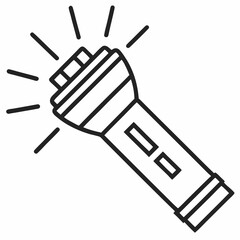Flashlight outline icon 