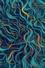 Abstract Intertwining Lines in Vibrant Hues