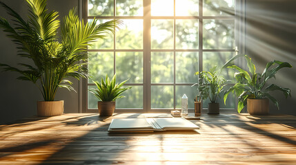 A modern work desk designed according to Feng Shui fe