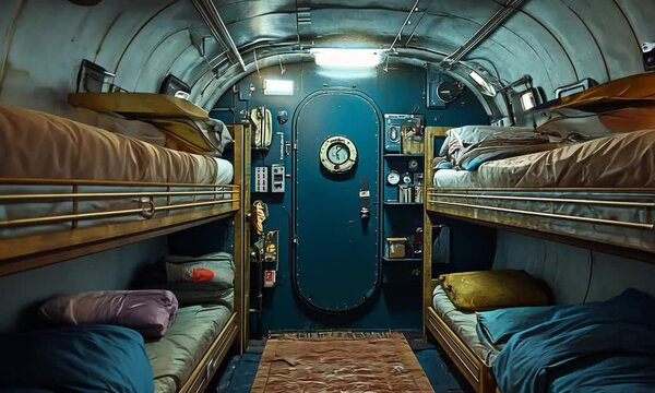 Submarine Interior with Bunk Beds
