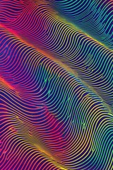 Abstract Wavy Pattern with Vibrant Colors and Lines