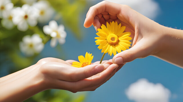 concept for sharing love, helping others, charity. World Kindness Day. Act of kindness. Celebrate kindness. Spread positivity and tolerance.