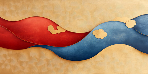 Obraz premium Traditional Chinese elements Xiangyun texture art illustration background 