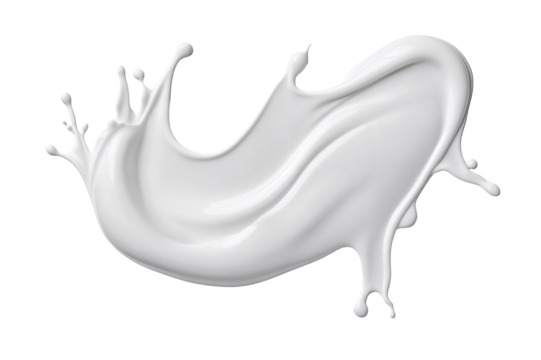 Isolated Liquid foundation splash element, fluid cosmetic cream on transparent background, cutout	
