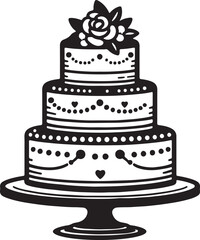wedding cake isolated on white