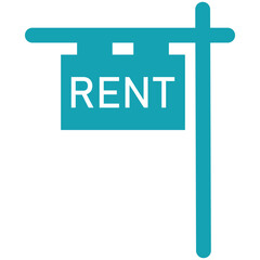 For rent, information, rent appartment icon