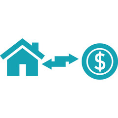 Apartment, change, home exchange icon