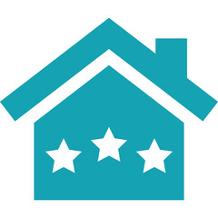 Apartment, building, message bubble icon