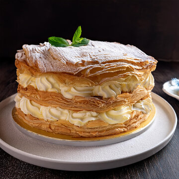 Delicious Vanilla Cream Puff Pastry Called Cremsnit