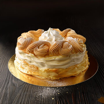 Delicious Vanilla Cream Puff Pastry Called Cremsnit
