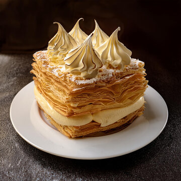Delicious Vanilla Cream Puff Pastry Called Cremsnit