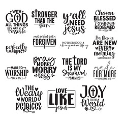 Fototapeta premium 15 Christian SVG Design Bundle