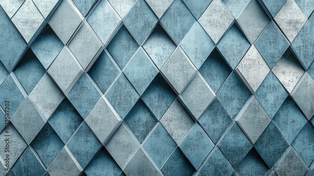 Poster high-resolution background of overlapping geometric lines creating diamond-shaped patterns, with a m