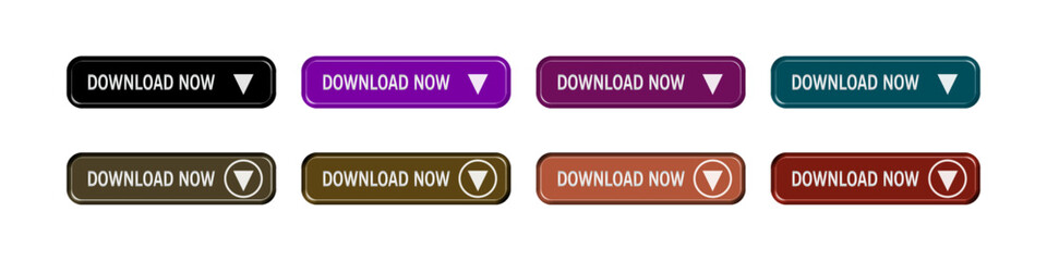now download button as vector element graphic of website or application illustration isolated on white background